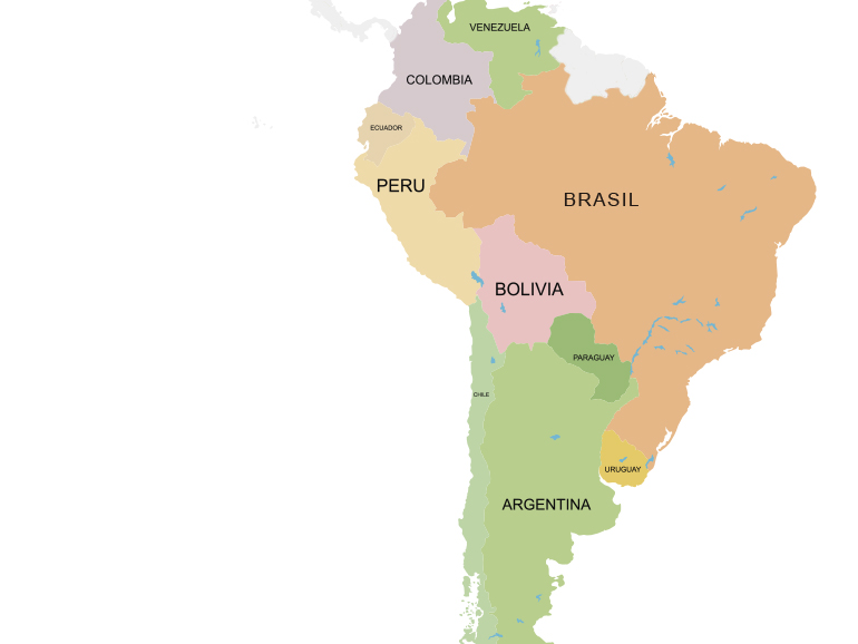 Mapa América Sur